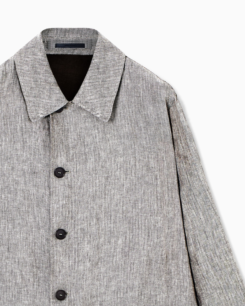 MÉLANGE LINEN PEA COAT 5
