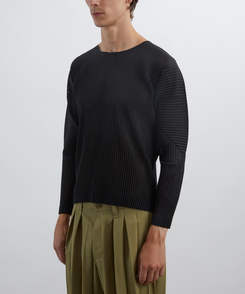 ISSEY MIYAKE LIGHT MESH Black Top outlook