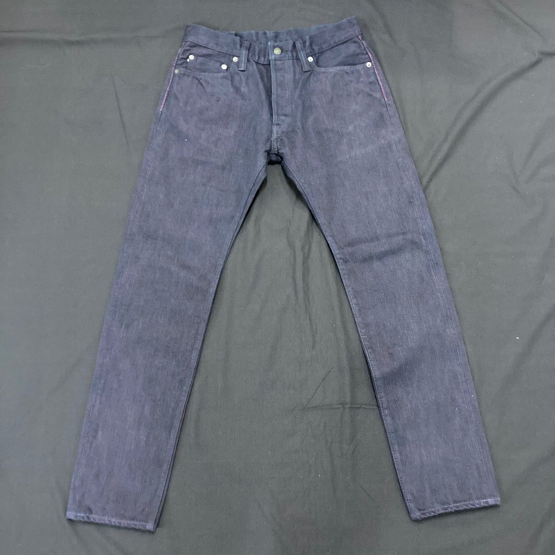 BIG-PBJ-013 17.5oz Natural Indigo x Purple Slim Tapered 8