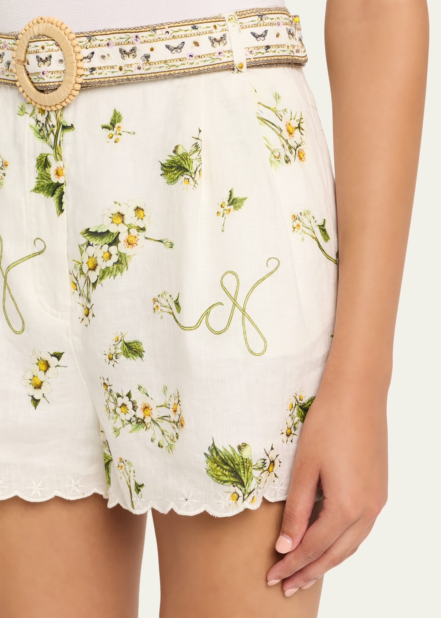 Botanical Utopia Tuck Front Shorts - 5