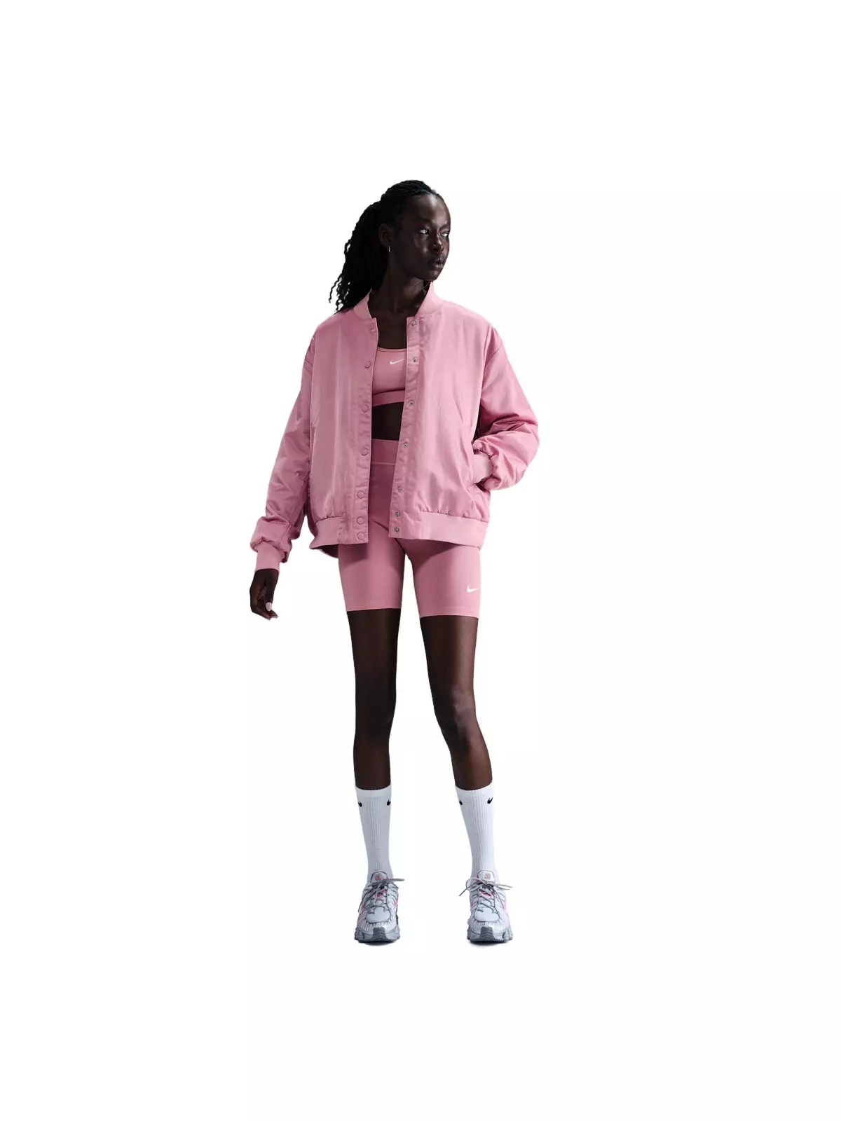 Women's Sportswear Destroyer Oversized Woven Jacket - Pink - 4