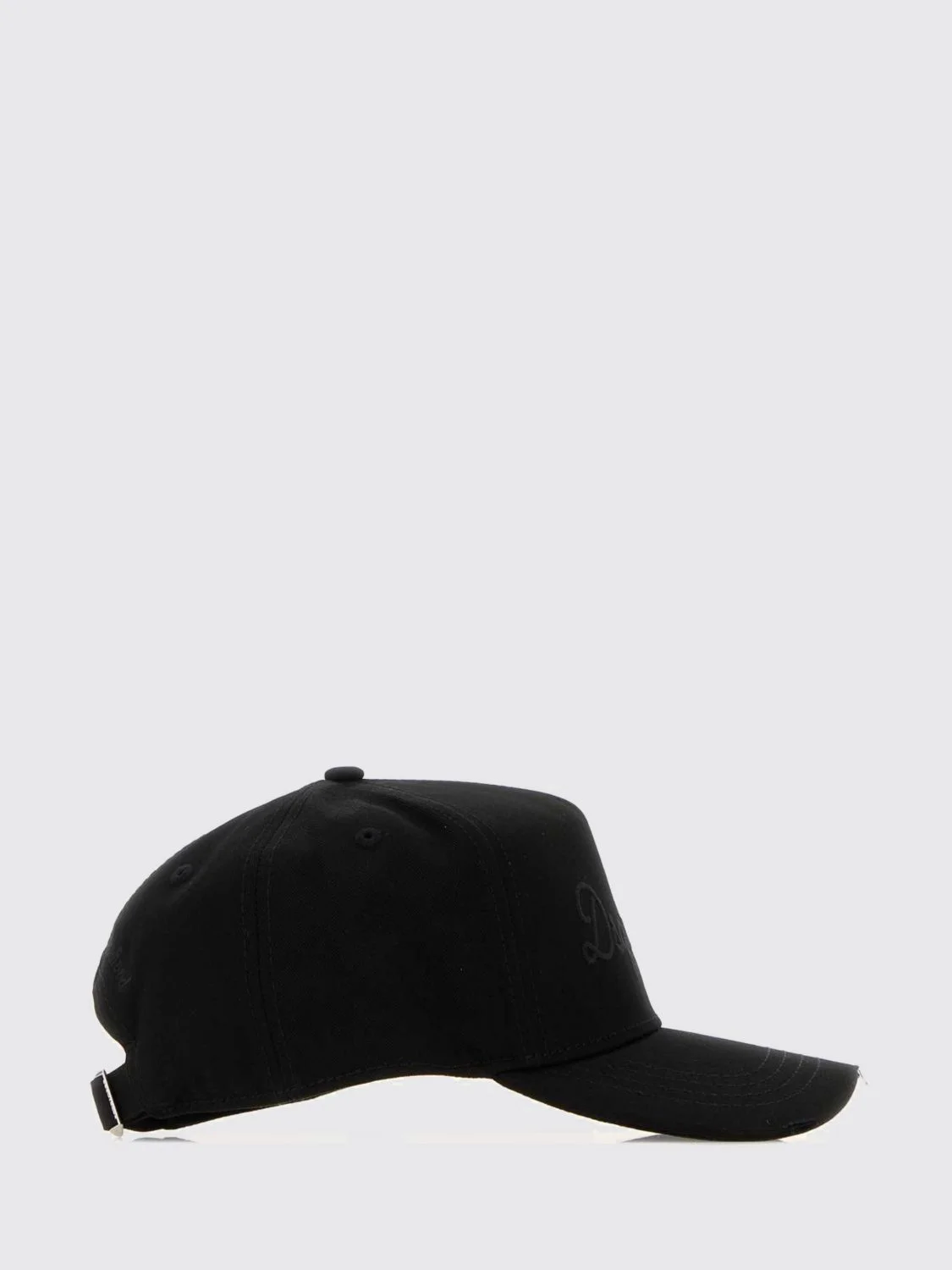 DSQUARED2 Tone-on-Tone Embroidered Logo Cotton Baseball Cap - 1
