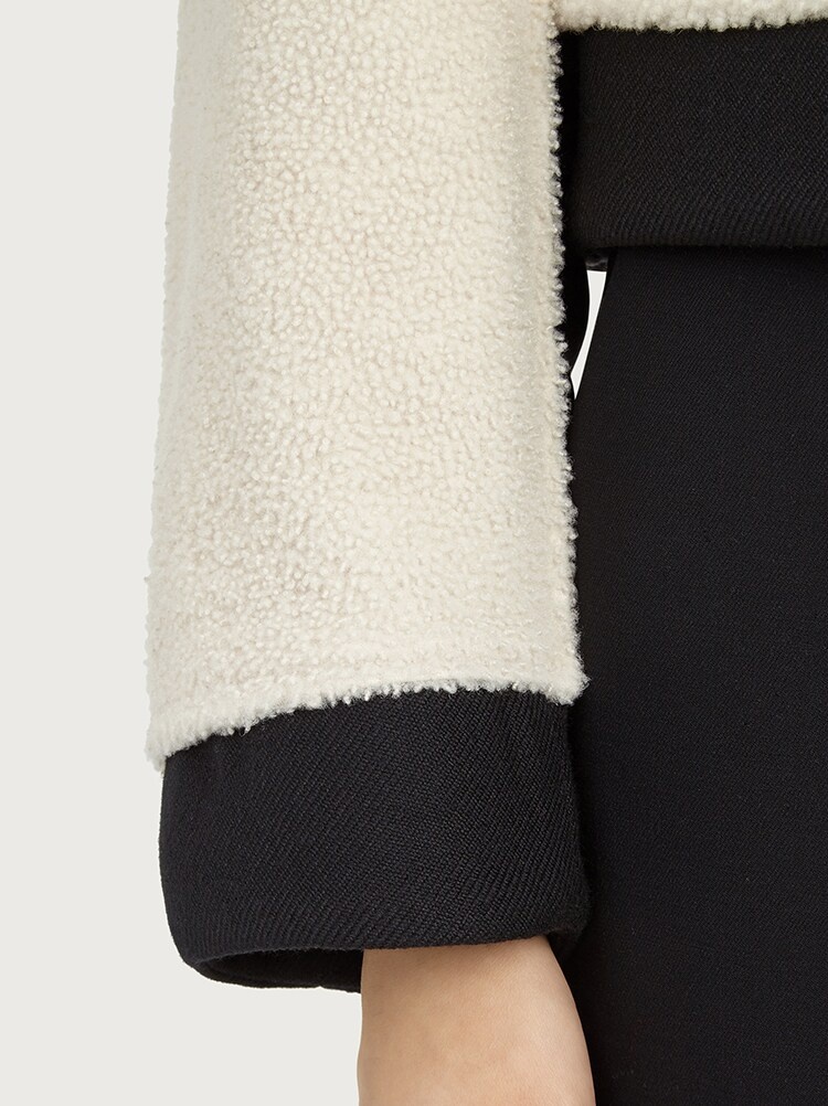 SHEARLING PANEL JACKET - 4