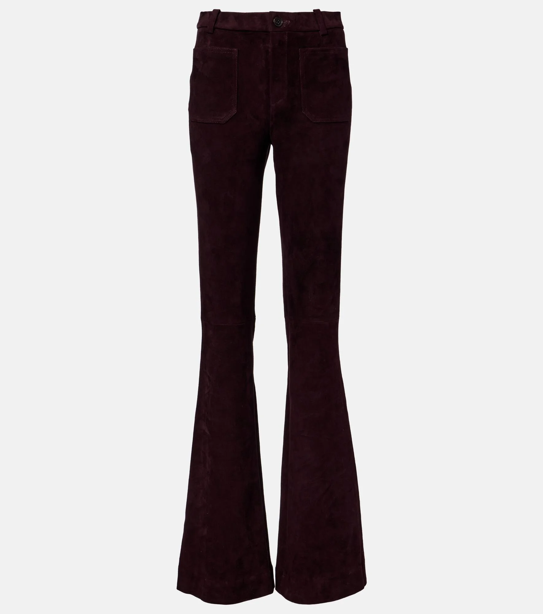 Laurent suede flared pants - 1