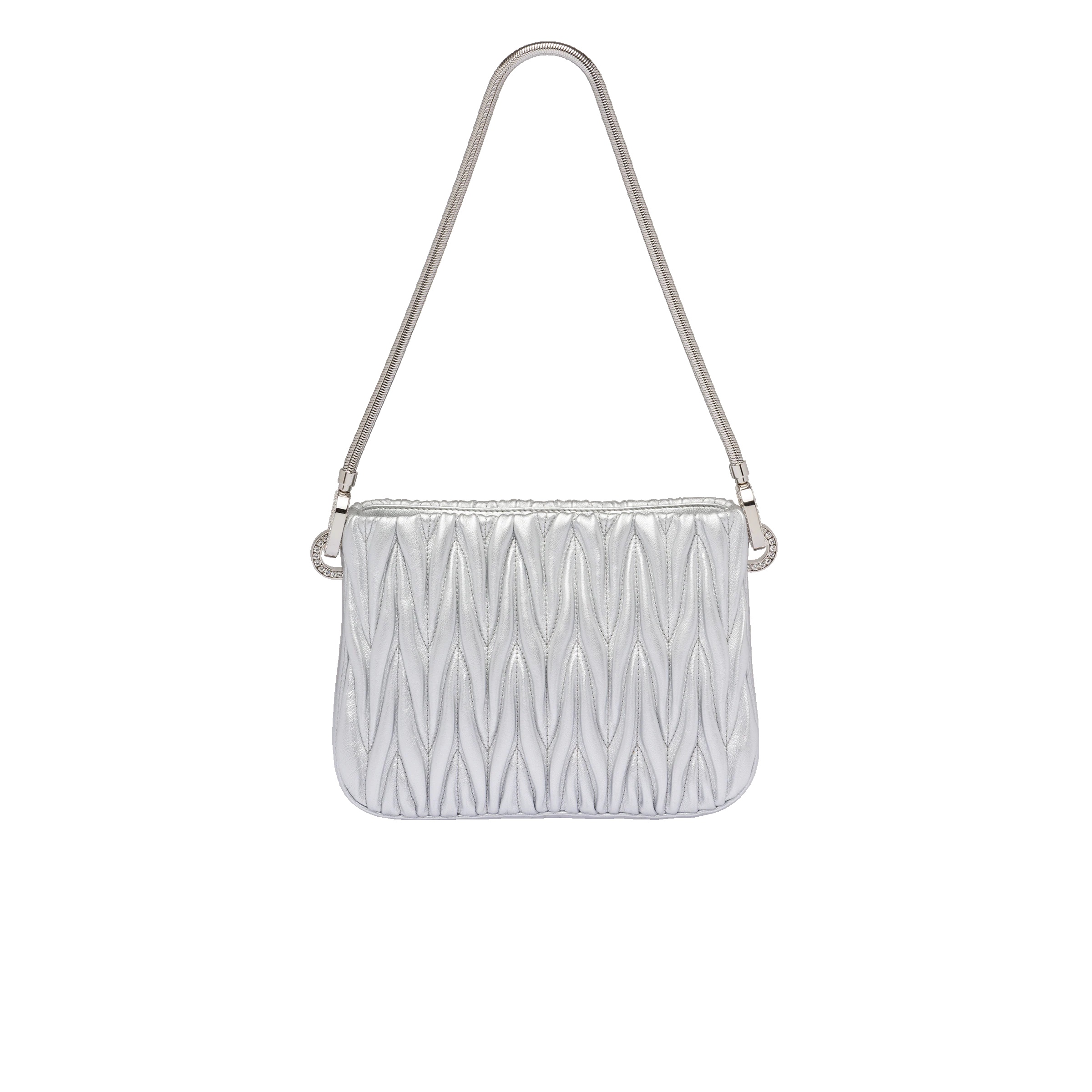 Miu Sassy matelassé nappa leather handbag - 4