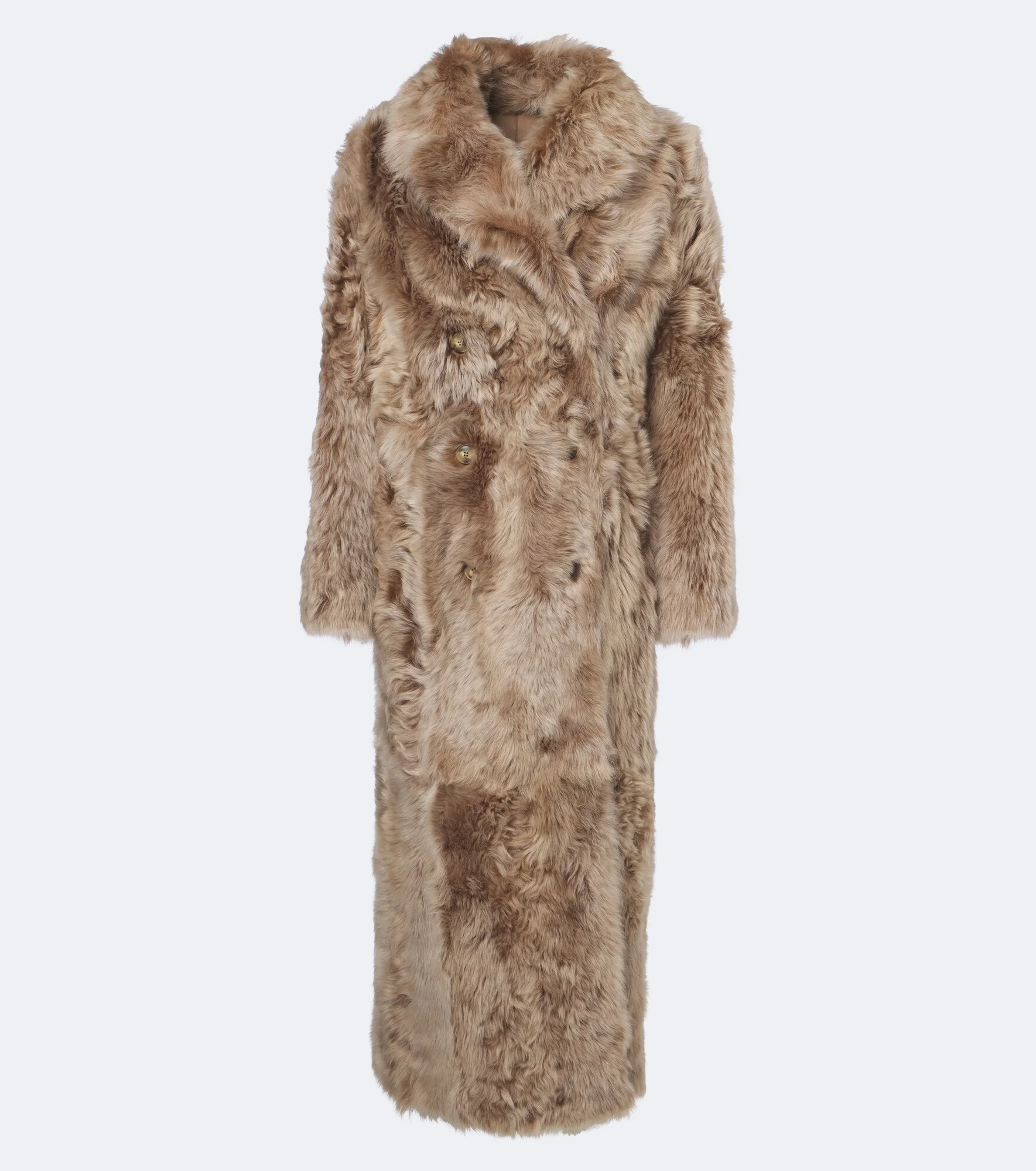 Reversible shearling and leather coat - 1