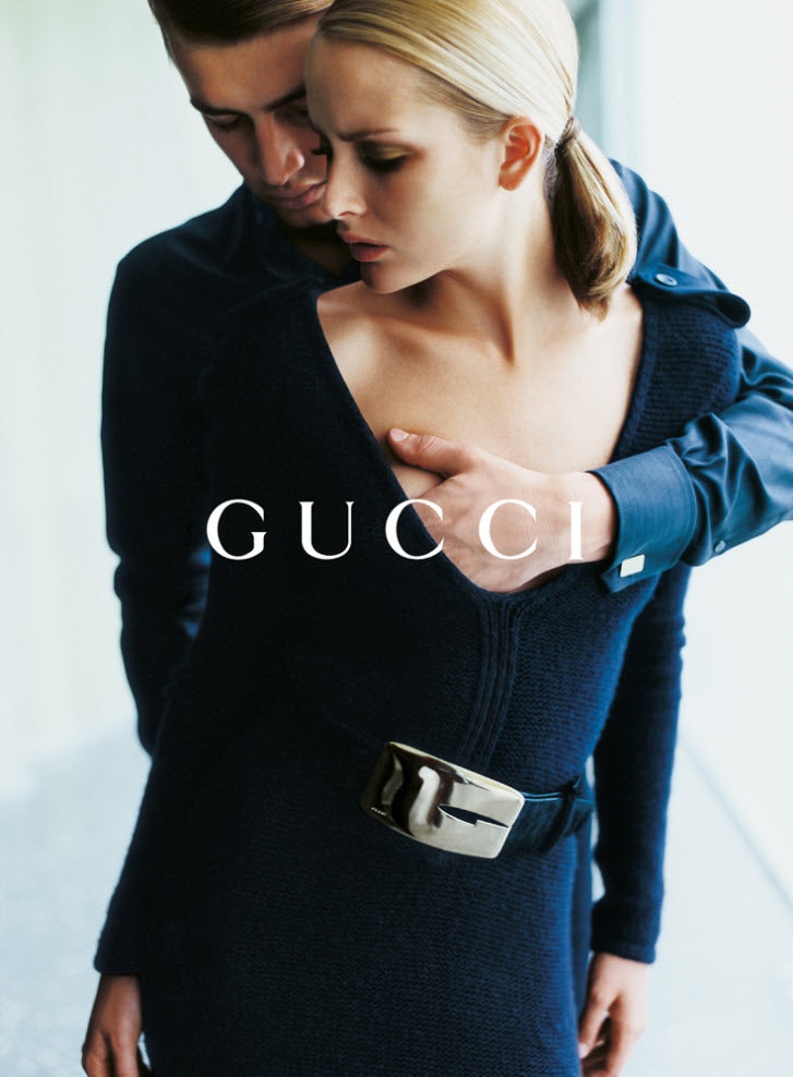 GUCCI Gucci Fall 1996 Tom Ford Iconic Gold Logo Brown Pony