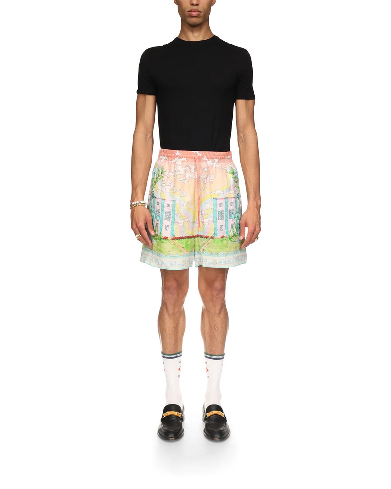 CASABLANCA Vase Linen Shorts outlook