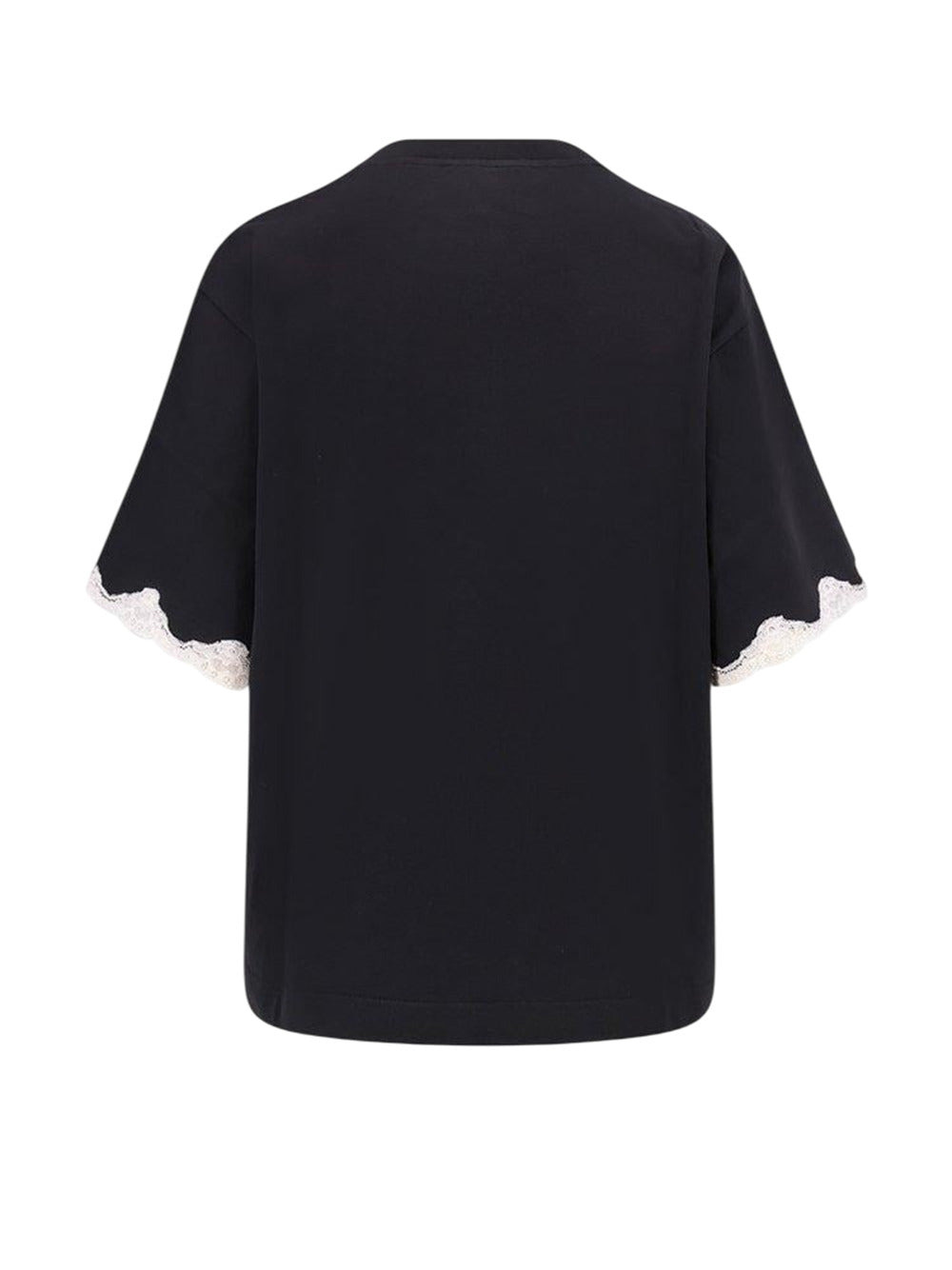 Dolce & Gabbana Women Women`S Black Embroidered Logo Crewneck T-Shirt - 2