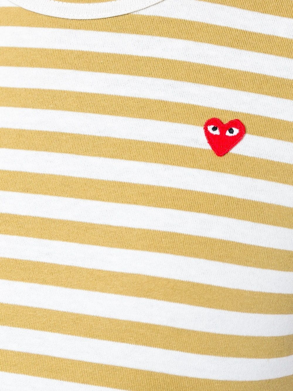 heart-patch striped top - 5