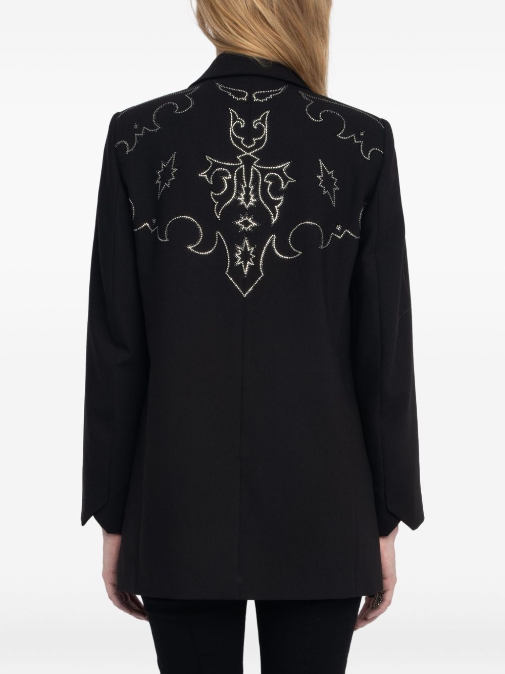 embroidered-detail blazer - 7