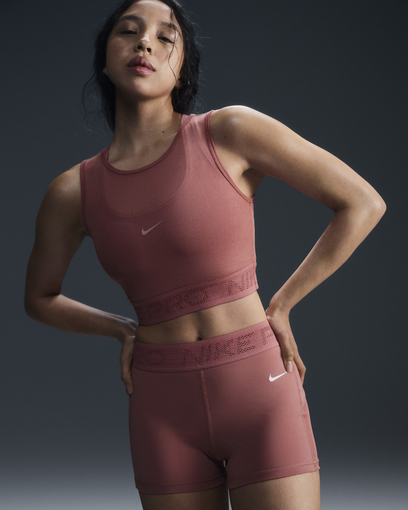 Nike Nike Pro Women's Mid-Rise 3" Mesh-Paneled Shorts outlook