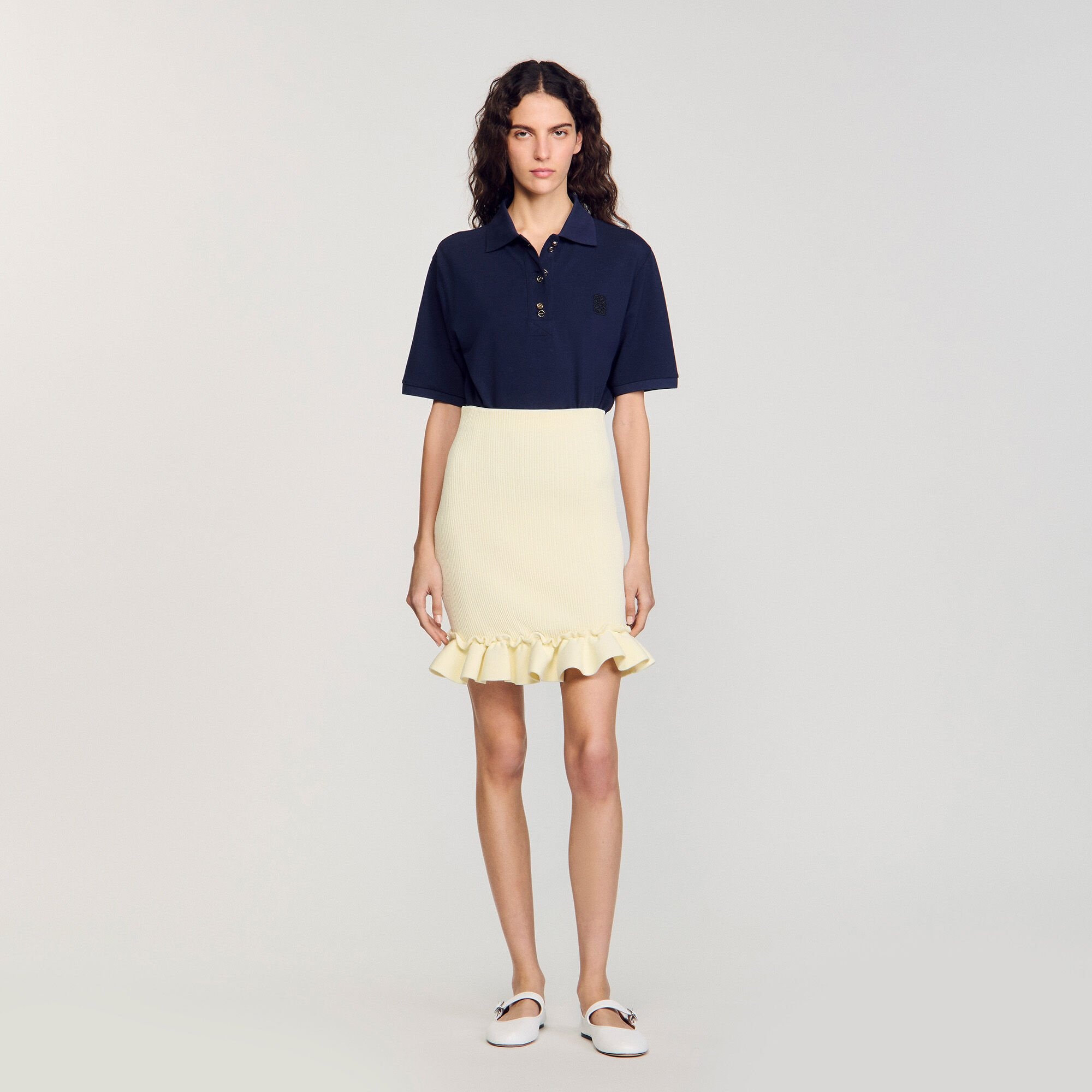 KNITTED SKIRT WITH RUFFLE - 2