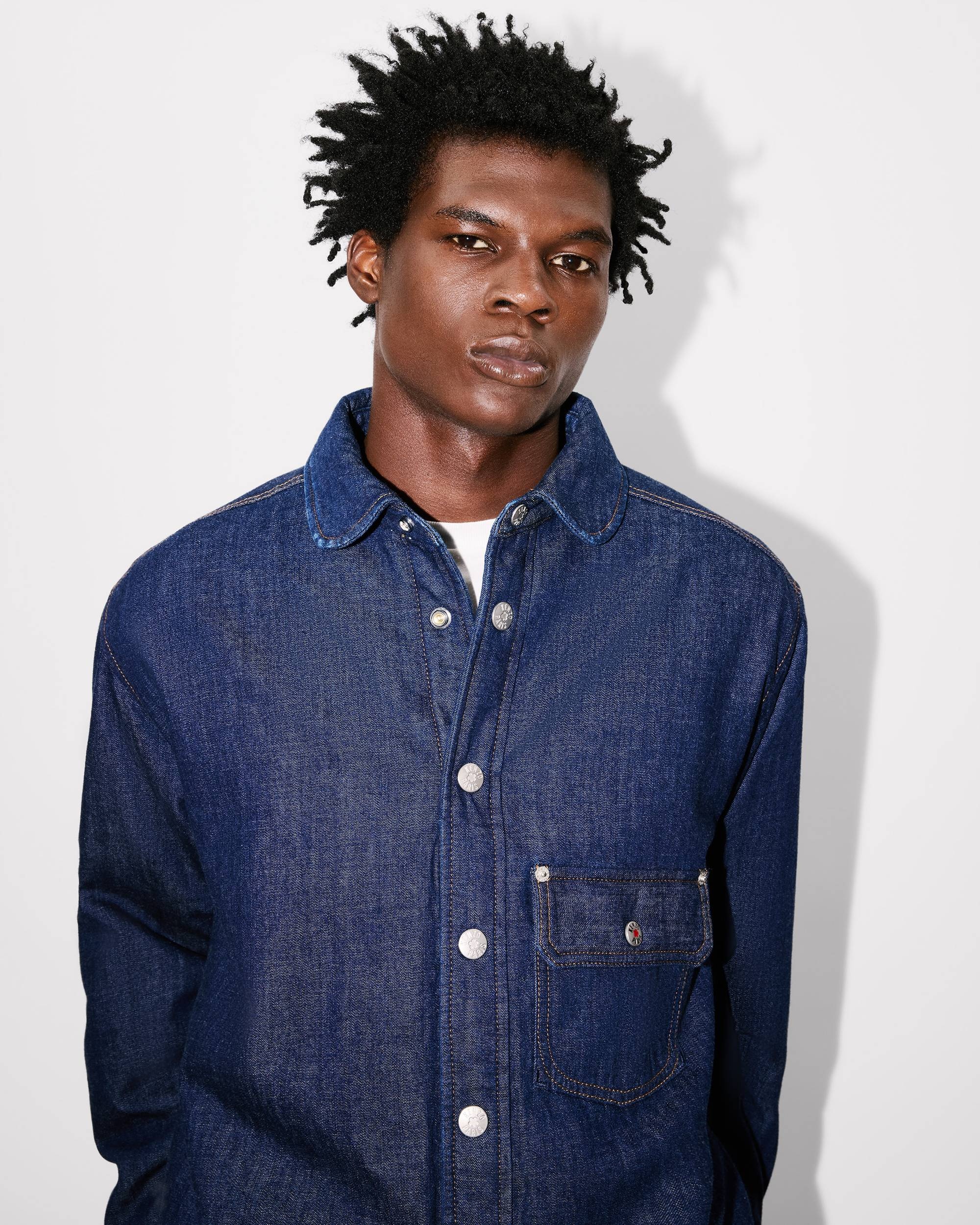 Padded overshirt in Japanese denim - 9