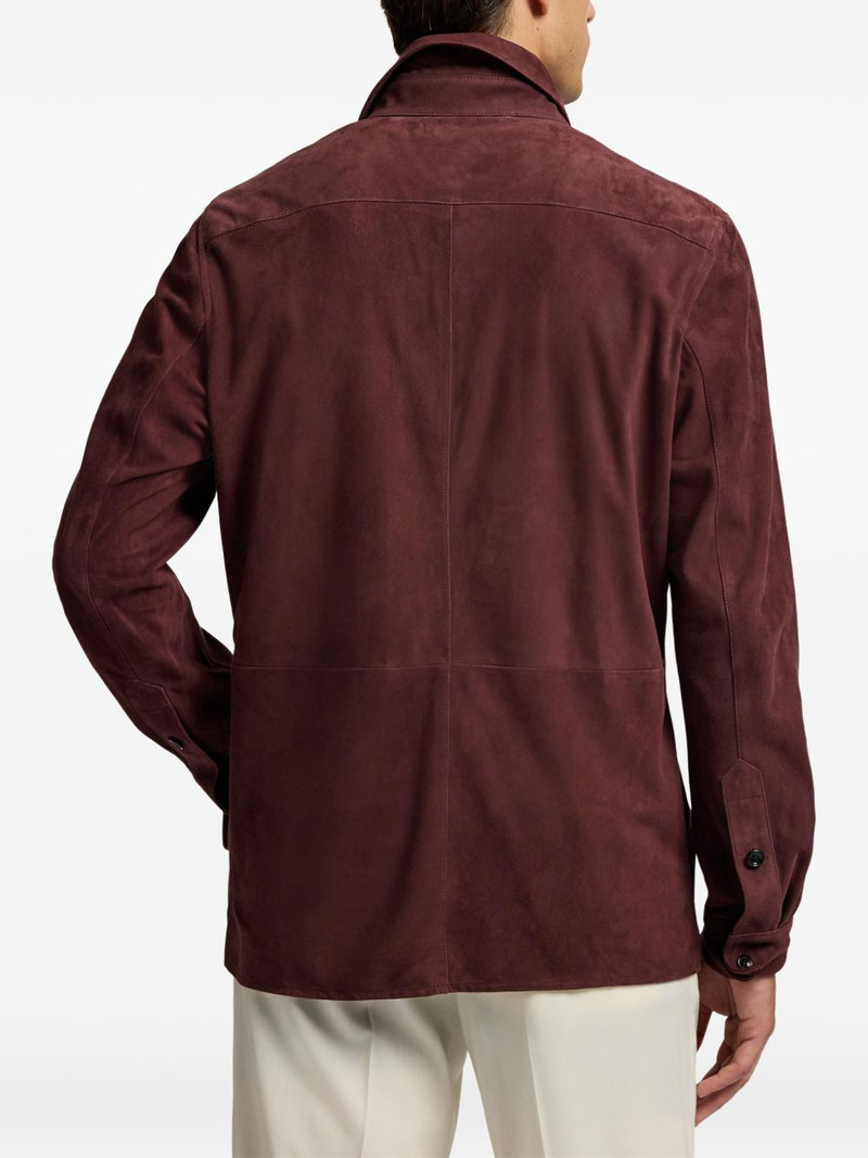 chest-pockets suede overshirt 5