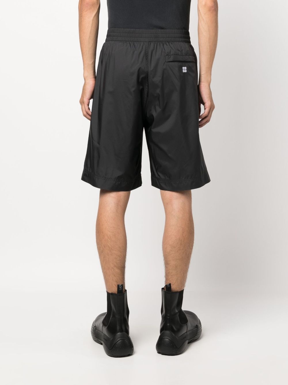 straight-leg track shorts - 4