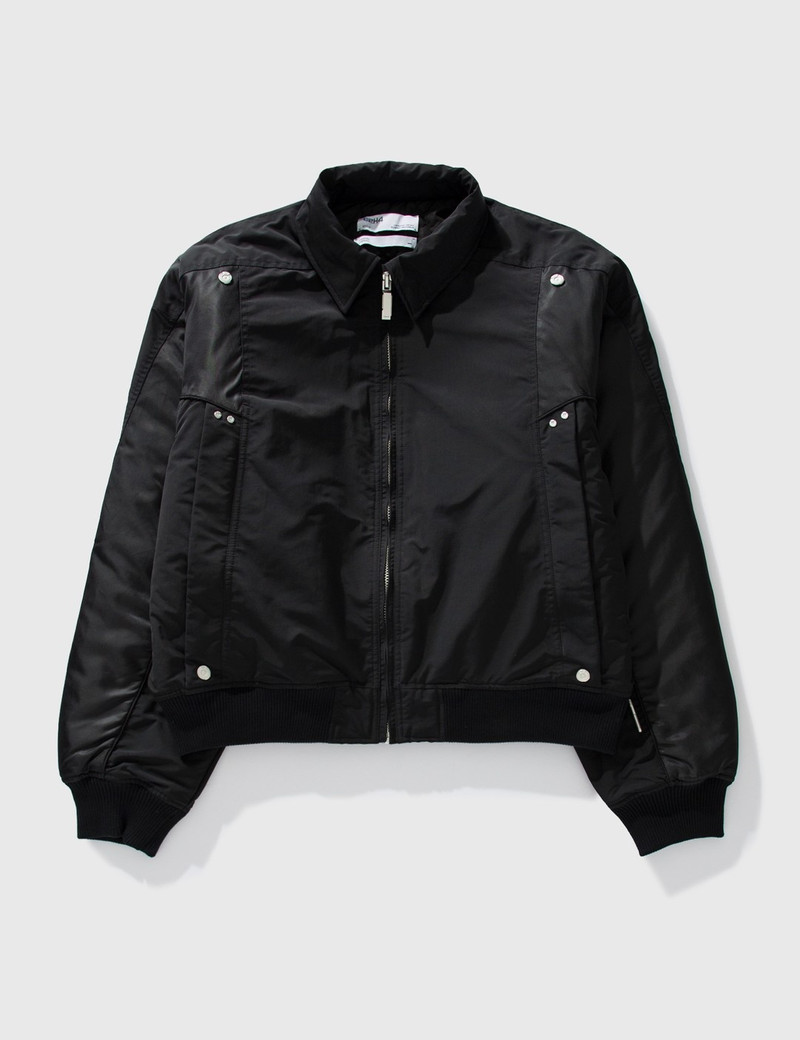 STAFF UNIFORM QUILTED INTERVEIN LAYERED BOMBER JACKET 1