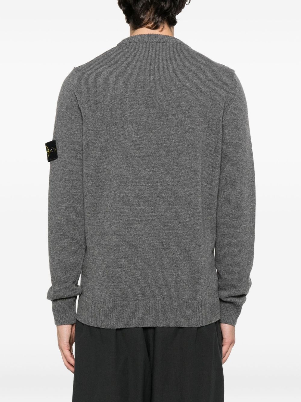 crew-neck patch sweater - 4