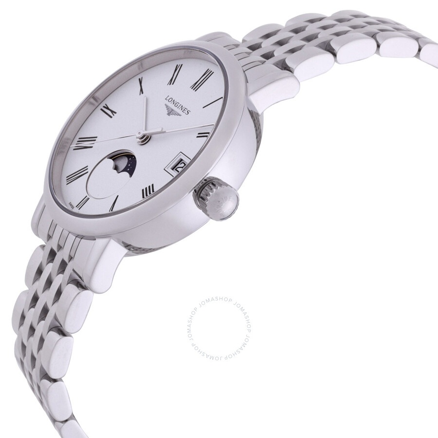 Longines Elegant Quartz Moon Phase White Dial Ladies Watch L4.330.4.11.6 - 2