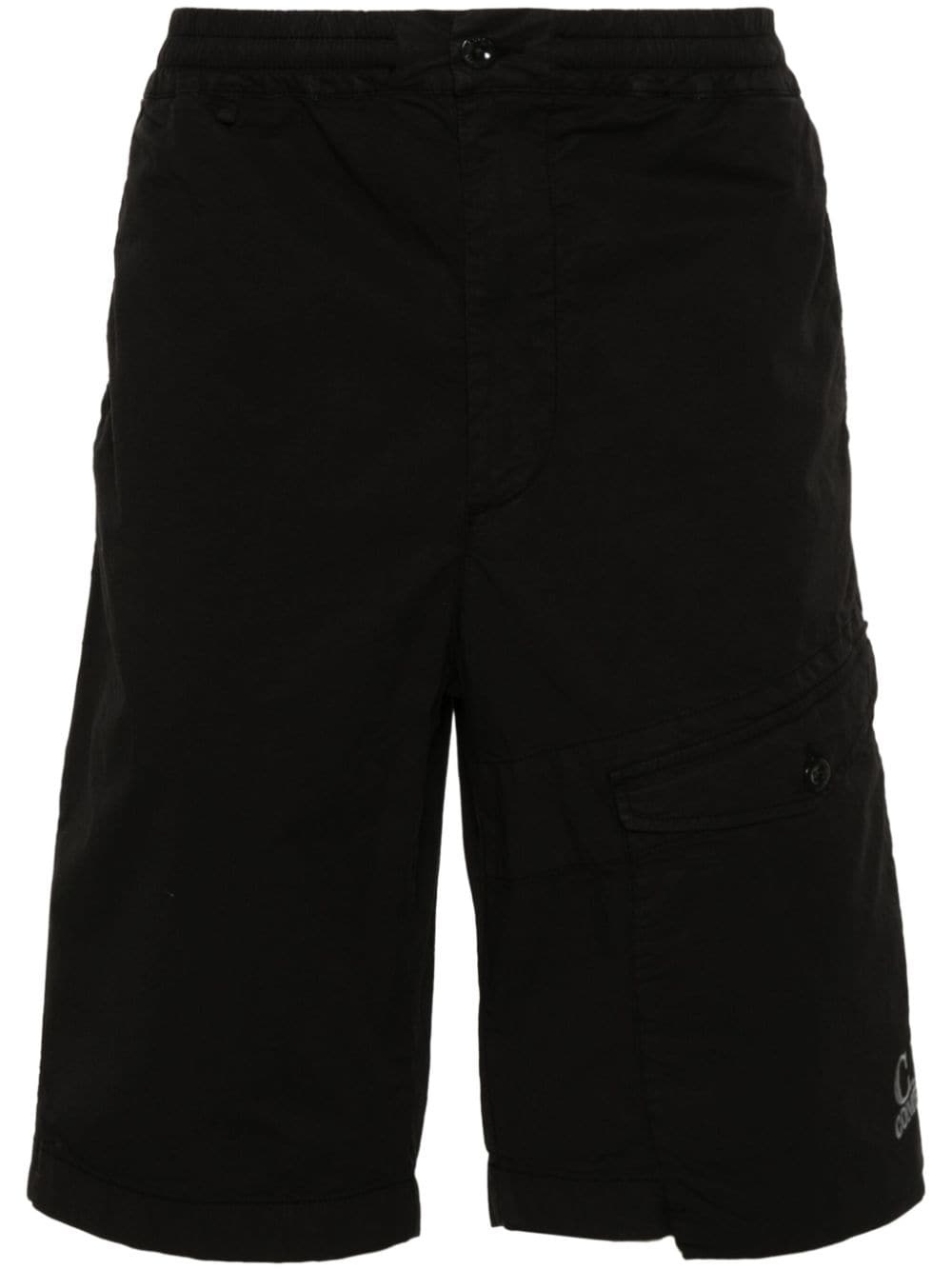 logo-embroidered cargo shorts - 1