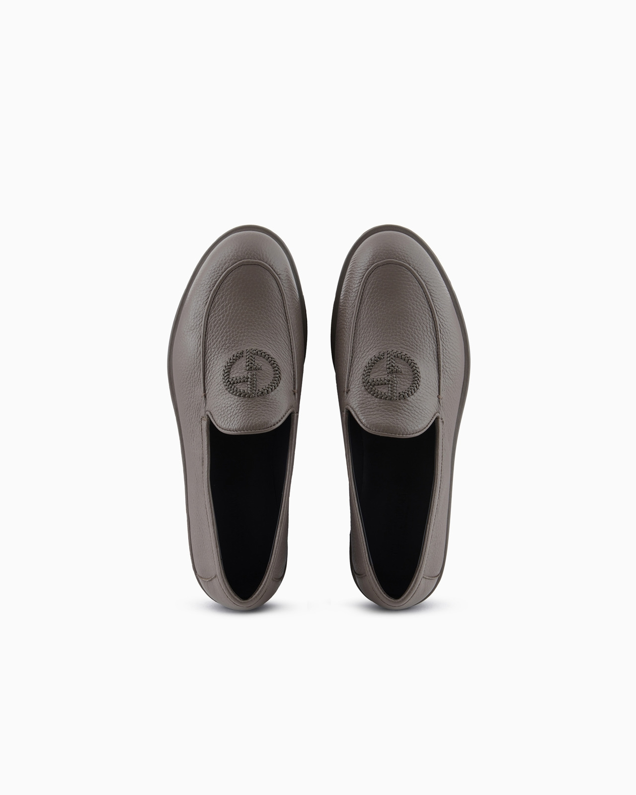 Deerskin loafers with embroidered logo - 3