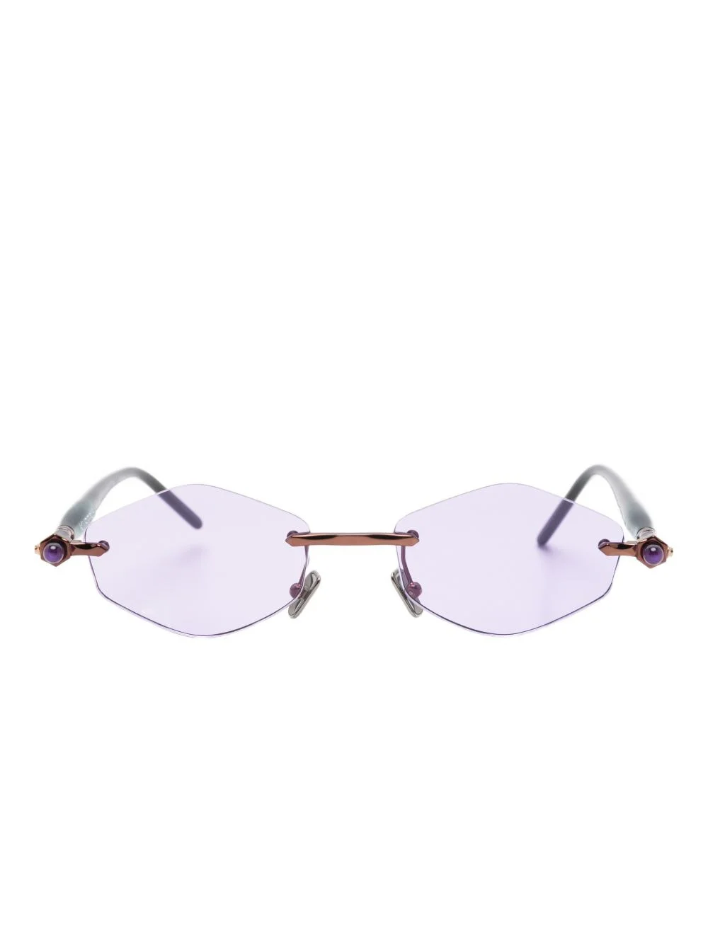 geometric-frame sunglasses - 1