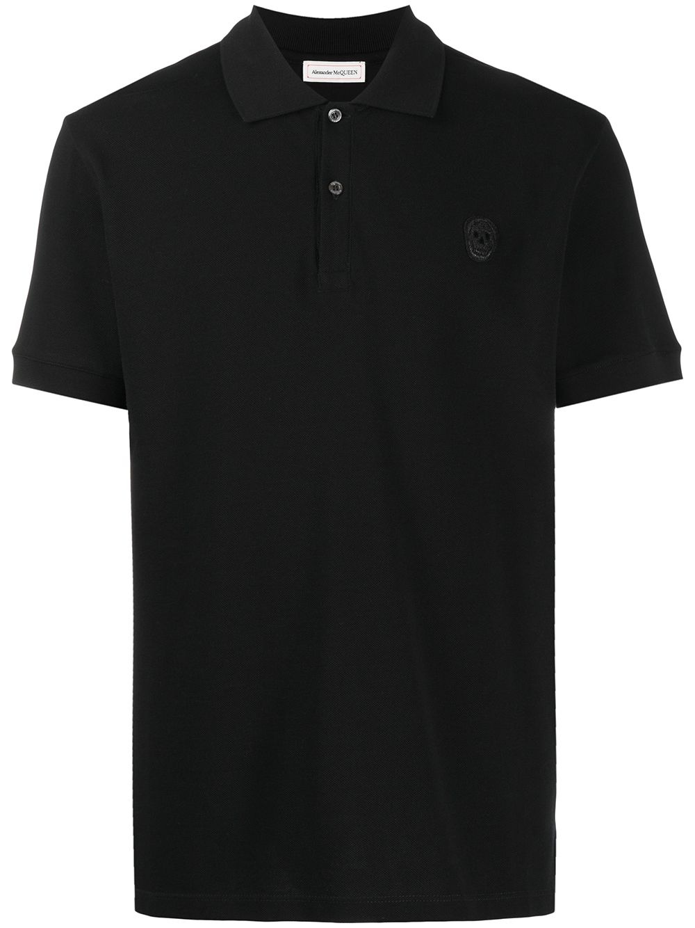 skull motif polo shirt - 1