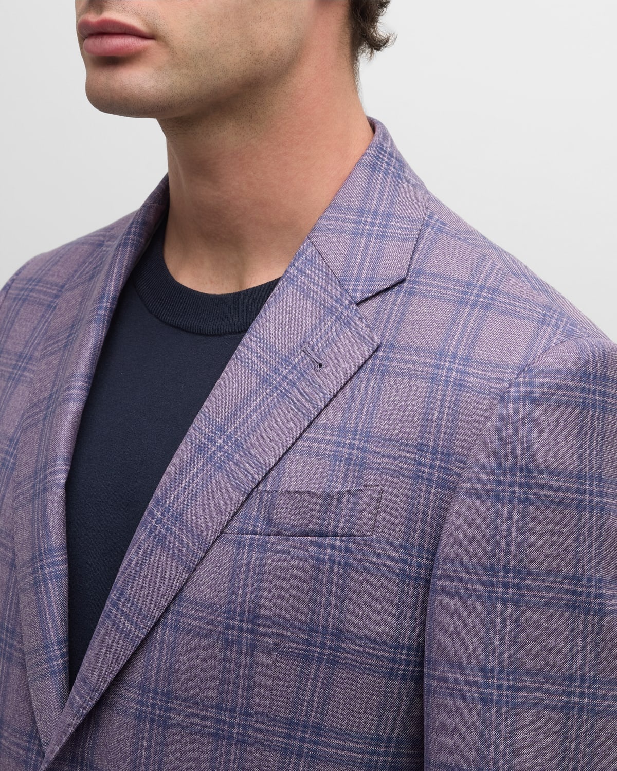 Men's Tonal Wool Plaid Sport Coat - 2