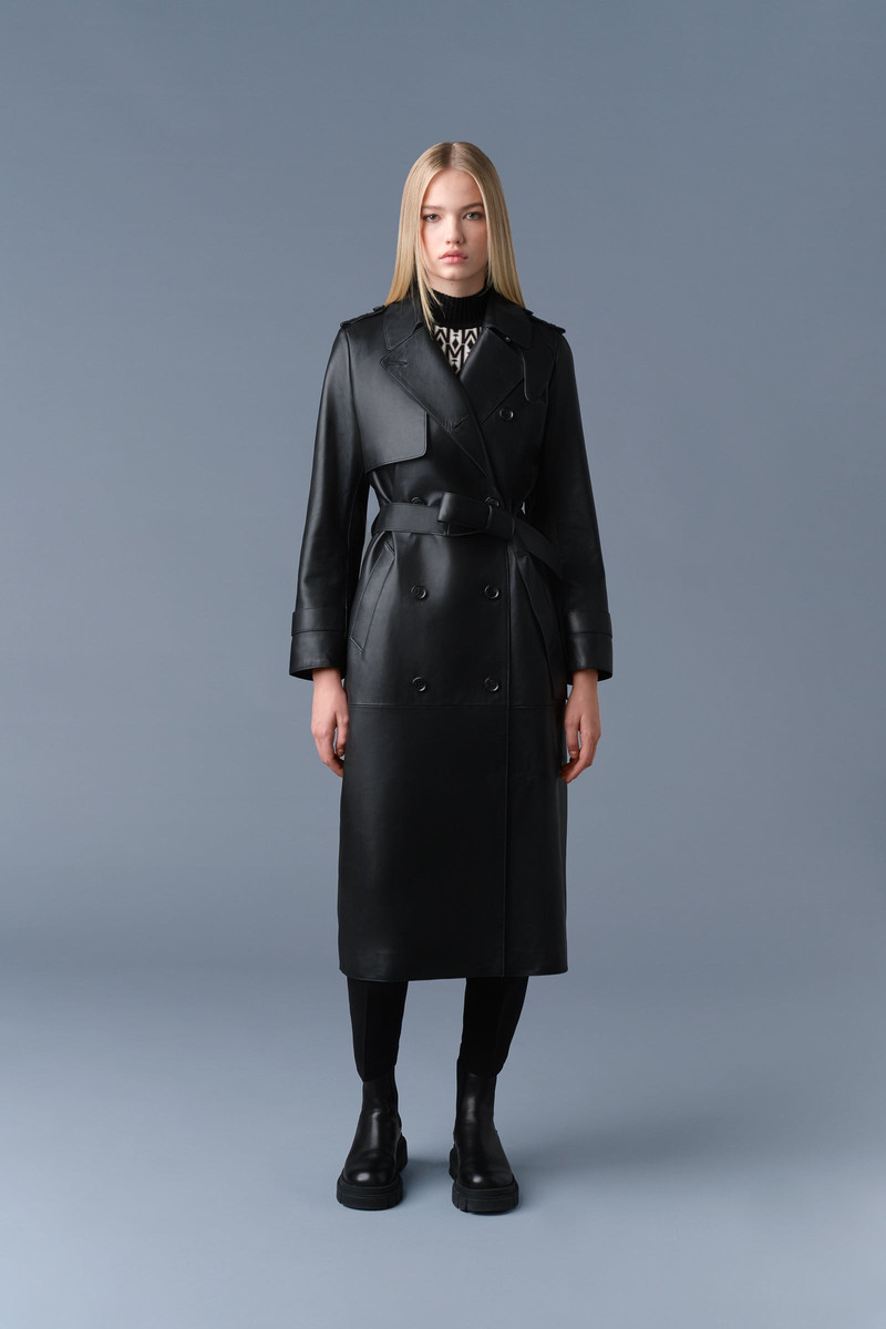 MACKAGE GAEL-V Maxi Leather Trench Coat outlook