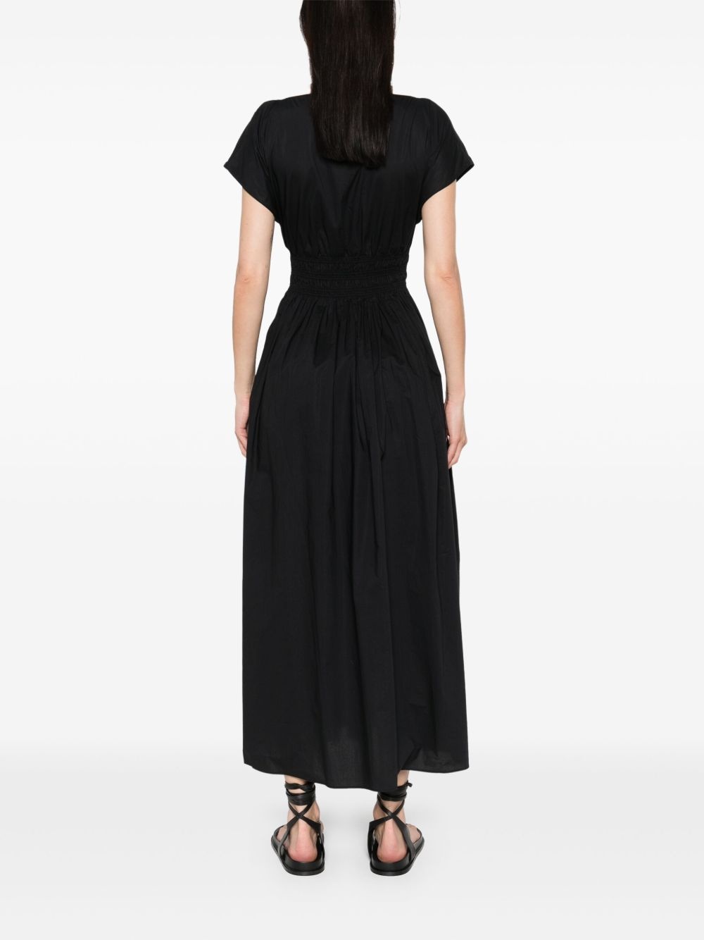 shirred-waist midi dress - 4
