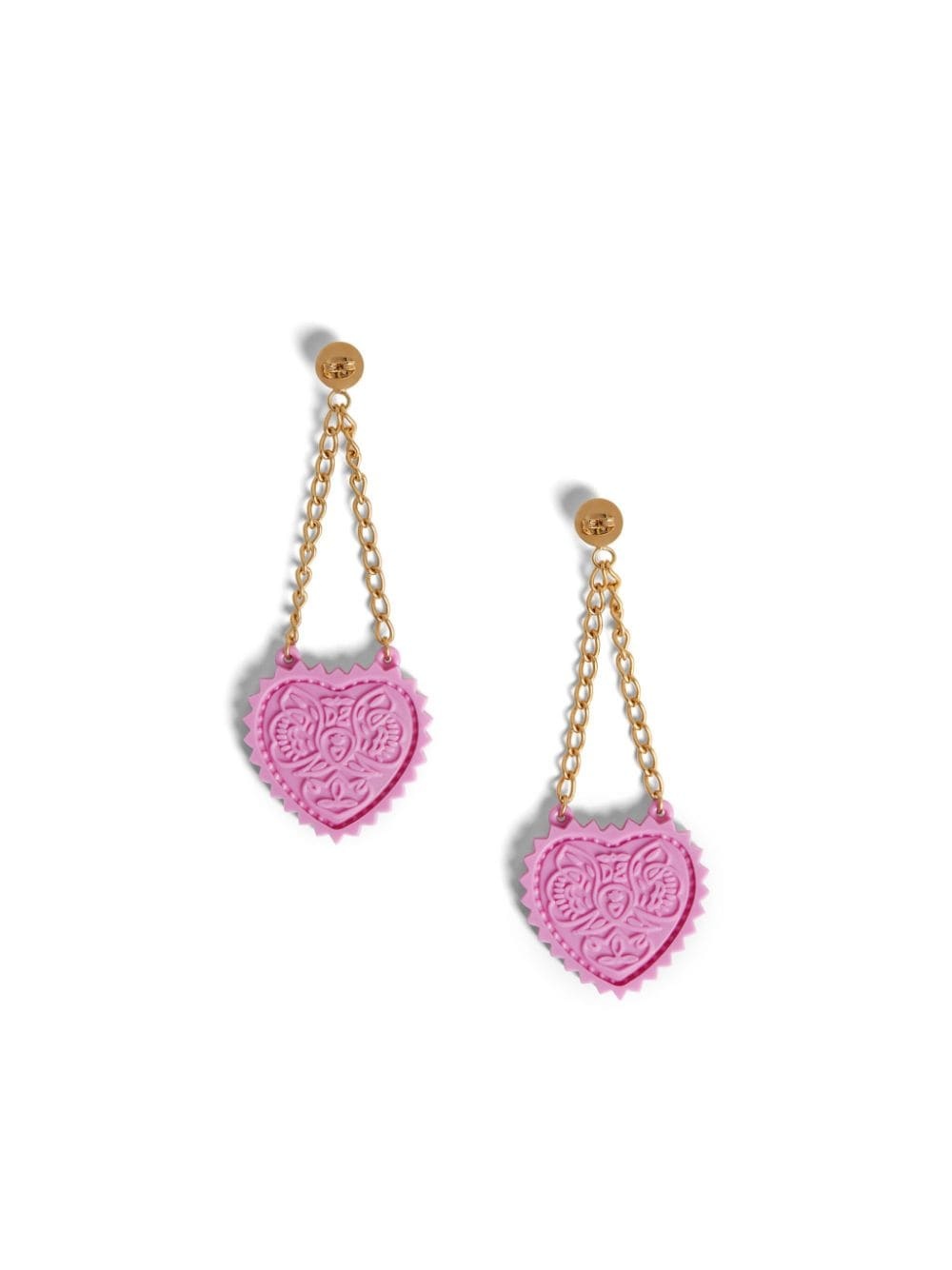 heart-pendant earrings - 2