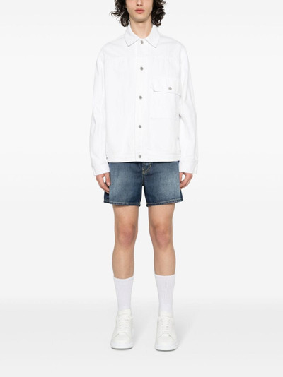 Alexander McQueen contrast-stitching denim shorts outlook