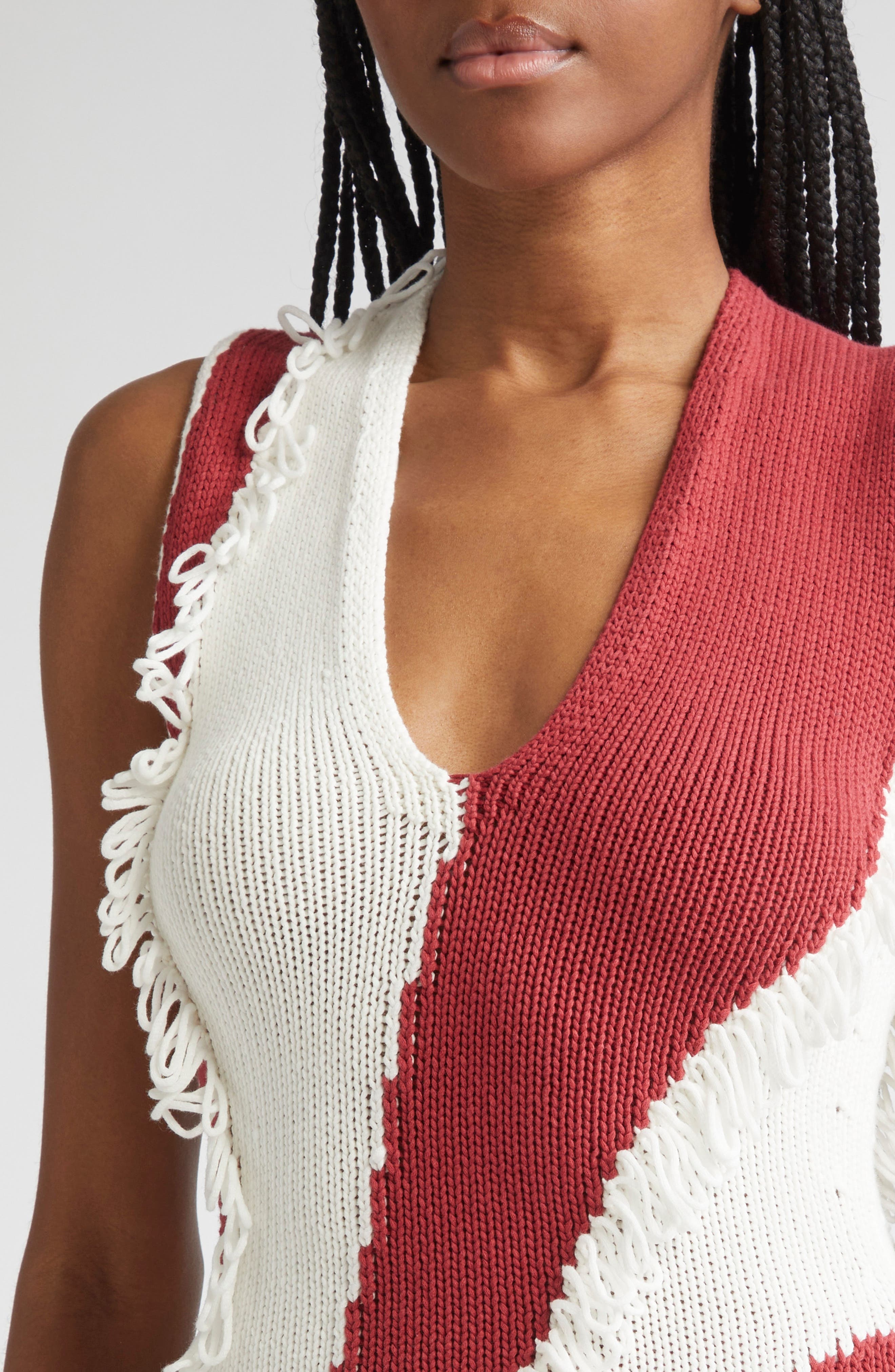 Diotima Roaring Knit Top in Paprika-White at Nordstrom - 5