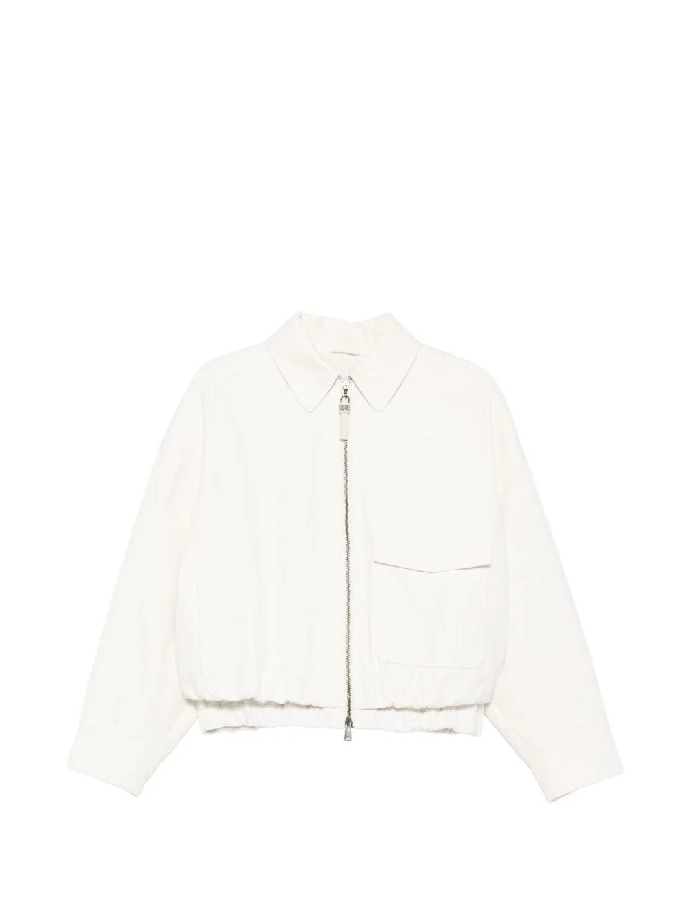 zipped pocketed bomber jacket - 1