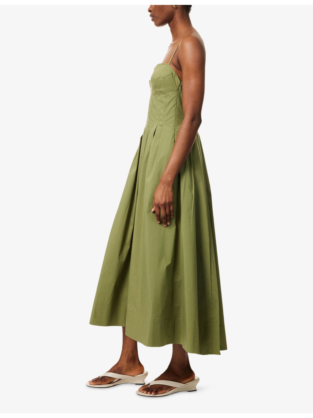 Kittiya Pleated Woven Midi Dress - 3