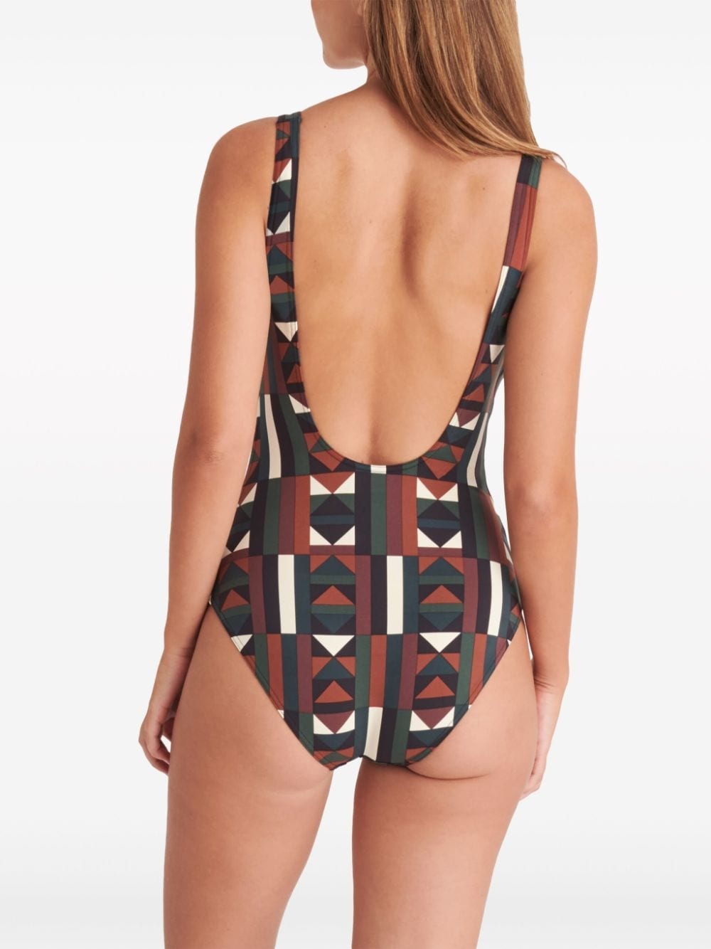 Structure graphic-print swimsuit - 5