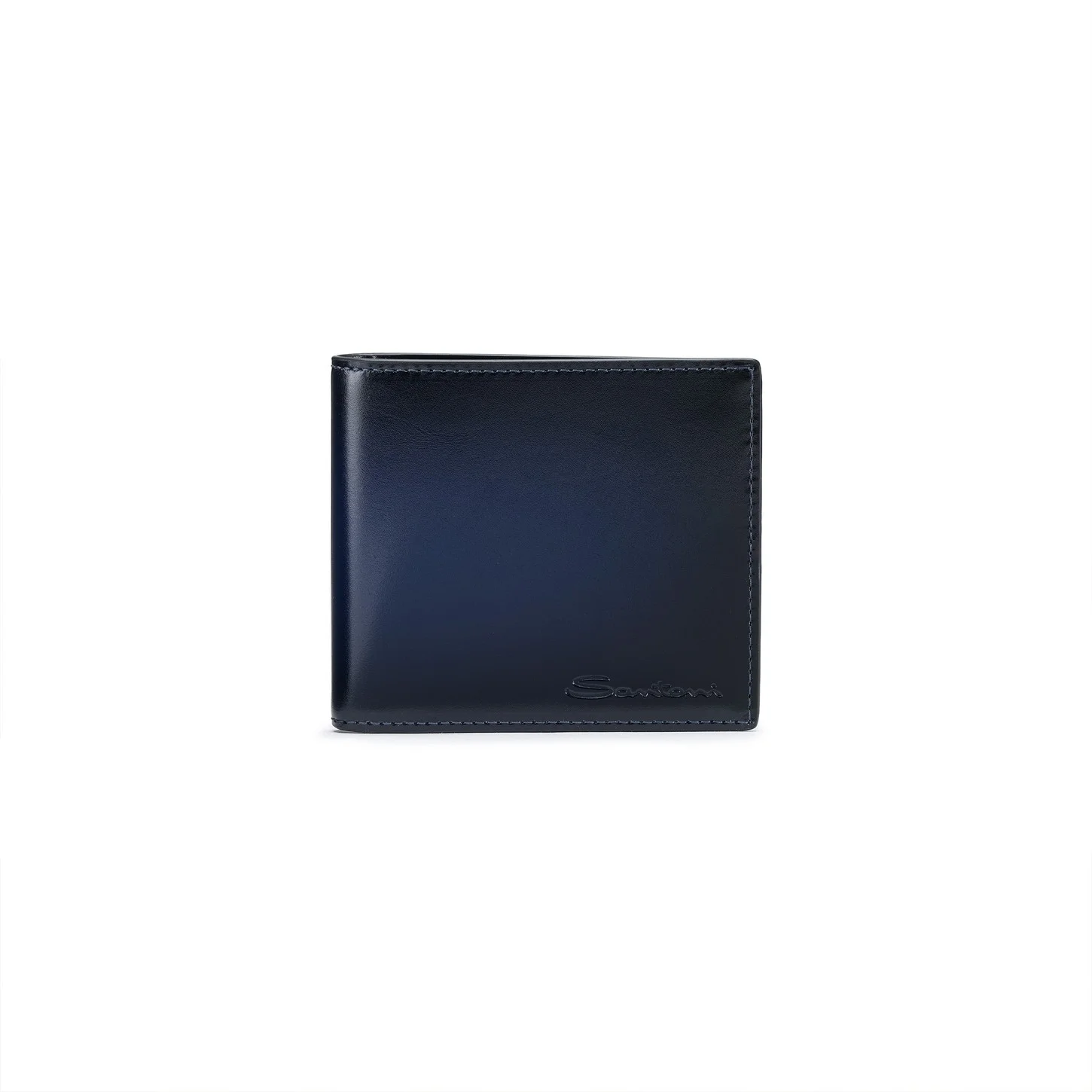 Blue leather wallet - 1