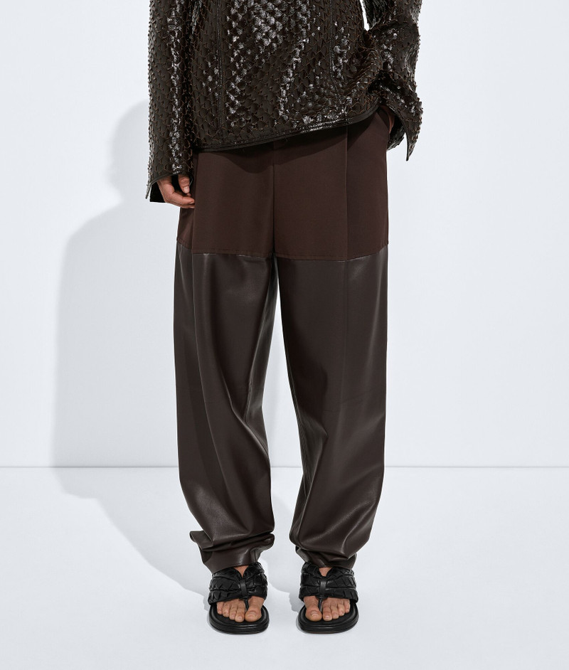 Bottega Veneta Cotton and Leather Pants outlook