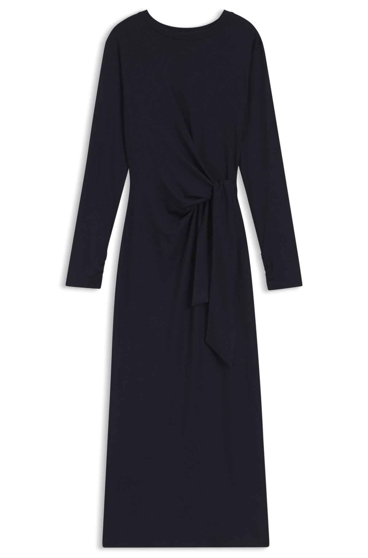 STRETCH-JERSEY DRESS WITH KNOTTED WAIST DETAIL - 1