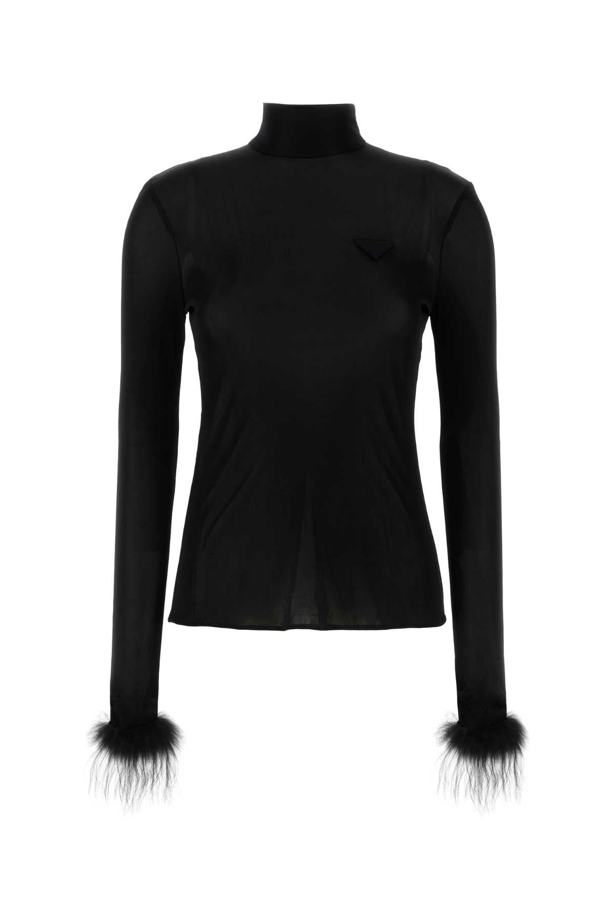 Prada Women Black Jersey Top - 1