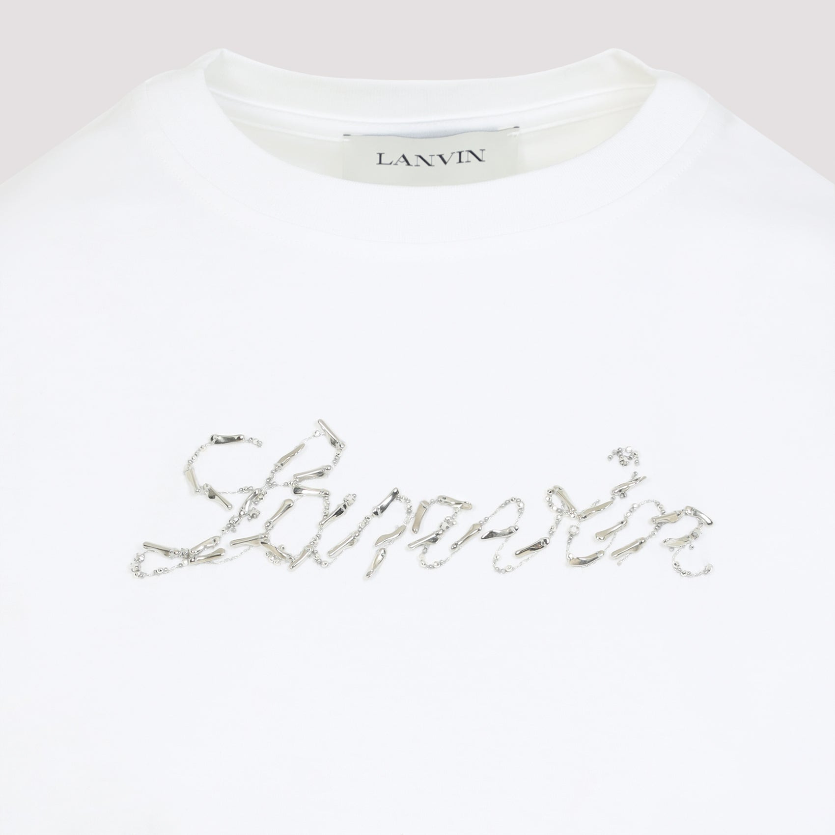 Lanvin Embroidered Script Logo T-Shirt Women - 3