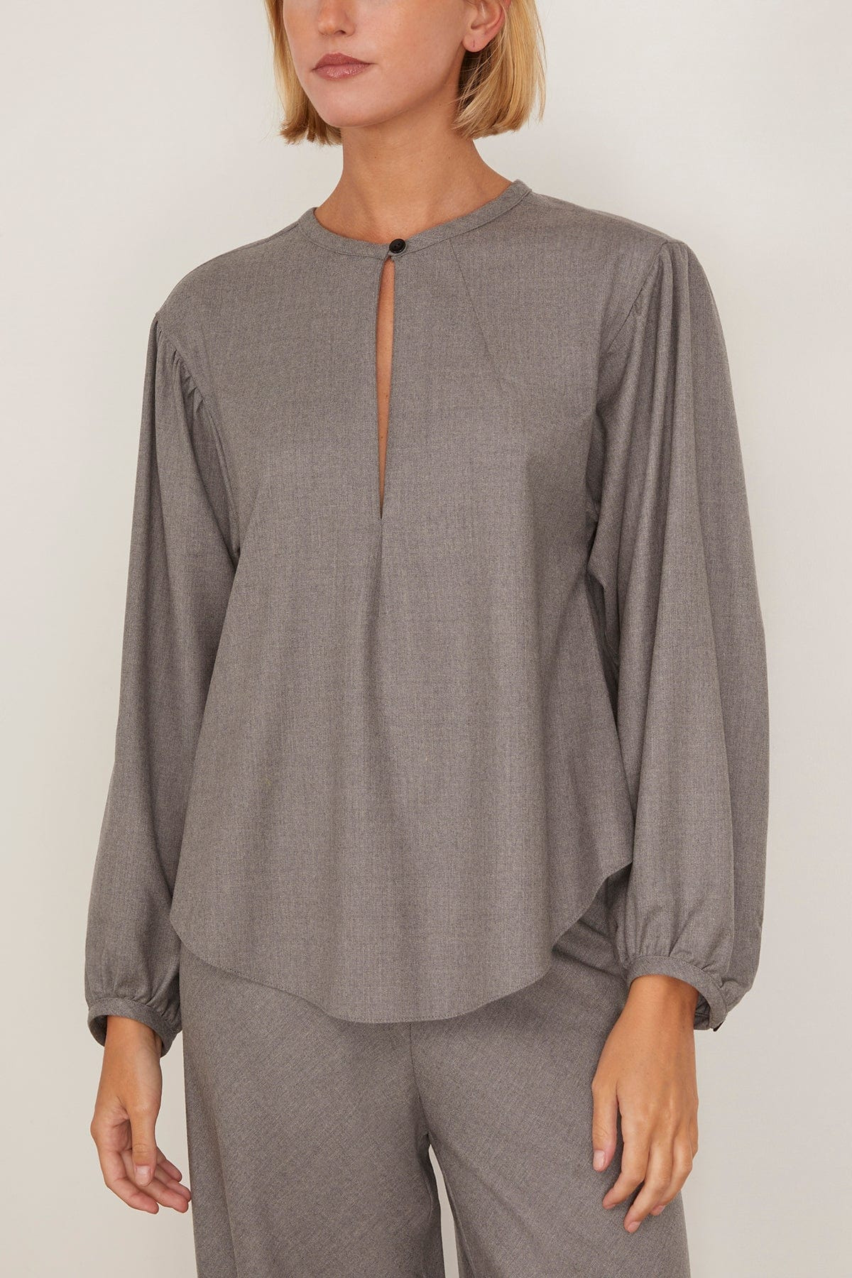 Boho Blouse in Heather Grey - 3