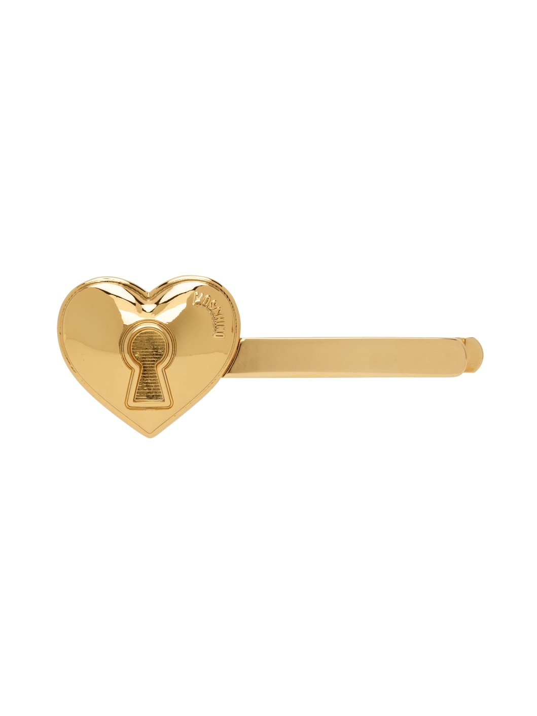 Gold Heart Lock Hair Clip - 1