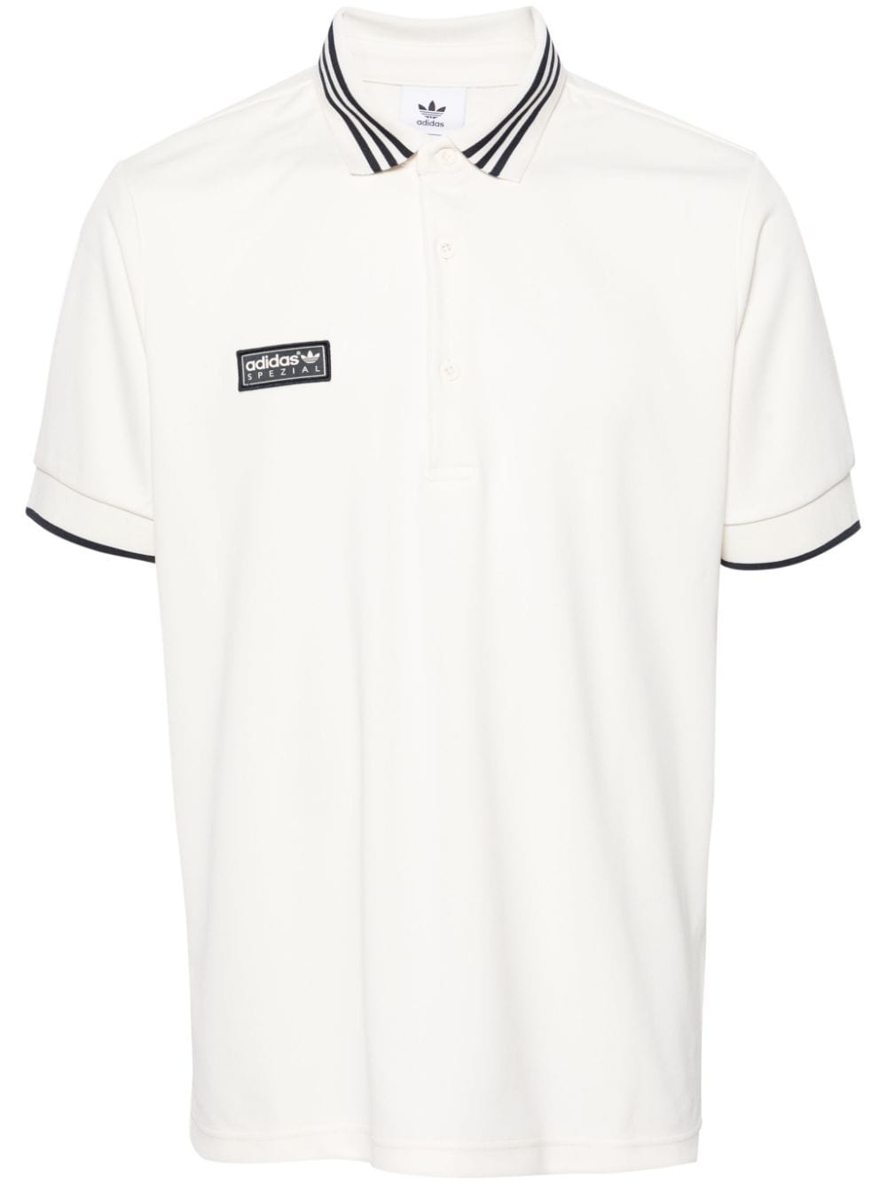 logo-patch polo shirt - 1