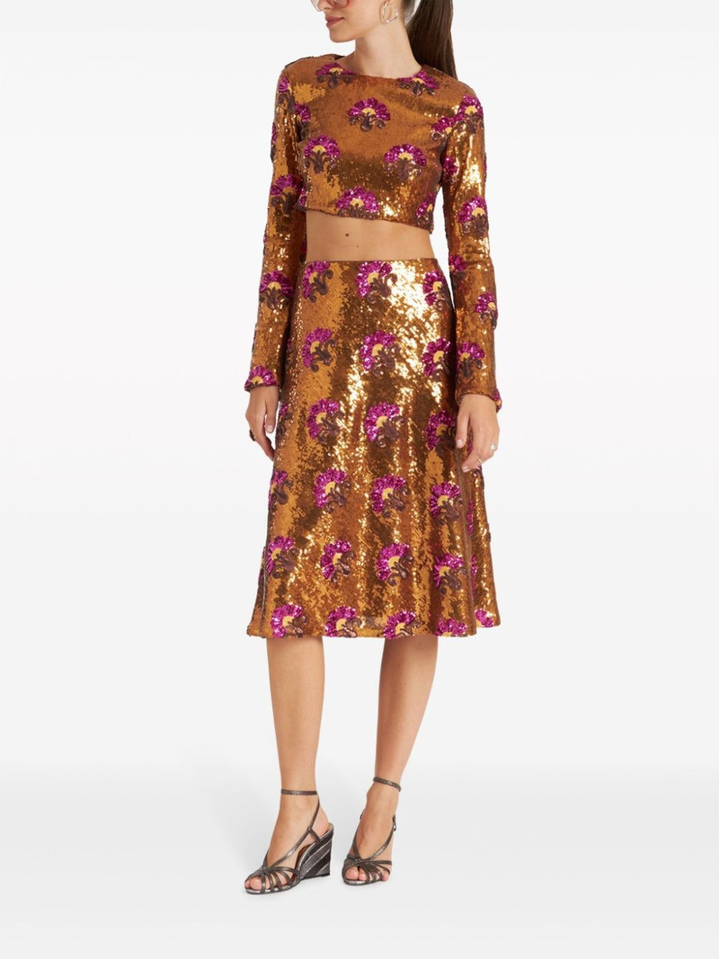 La DoubleJ Holly sequined cropped top outlook