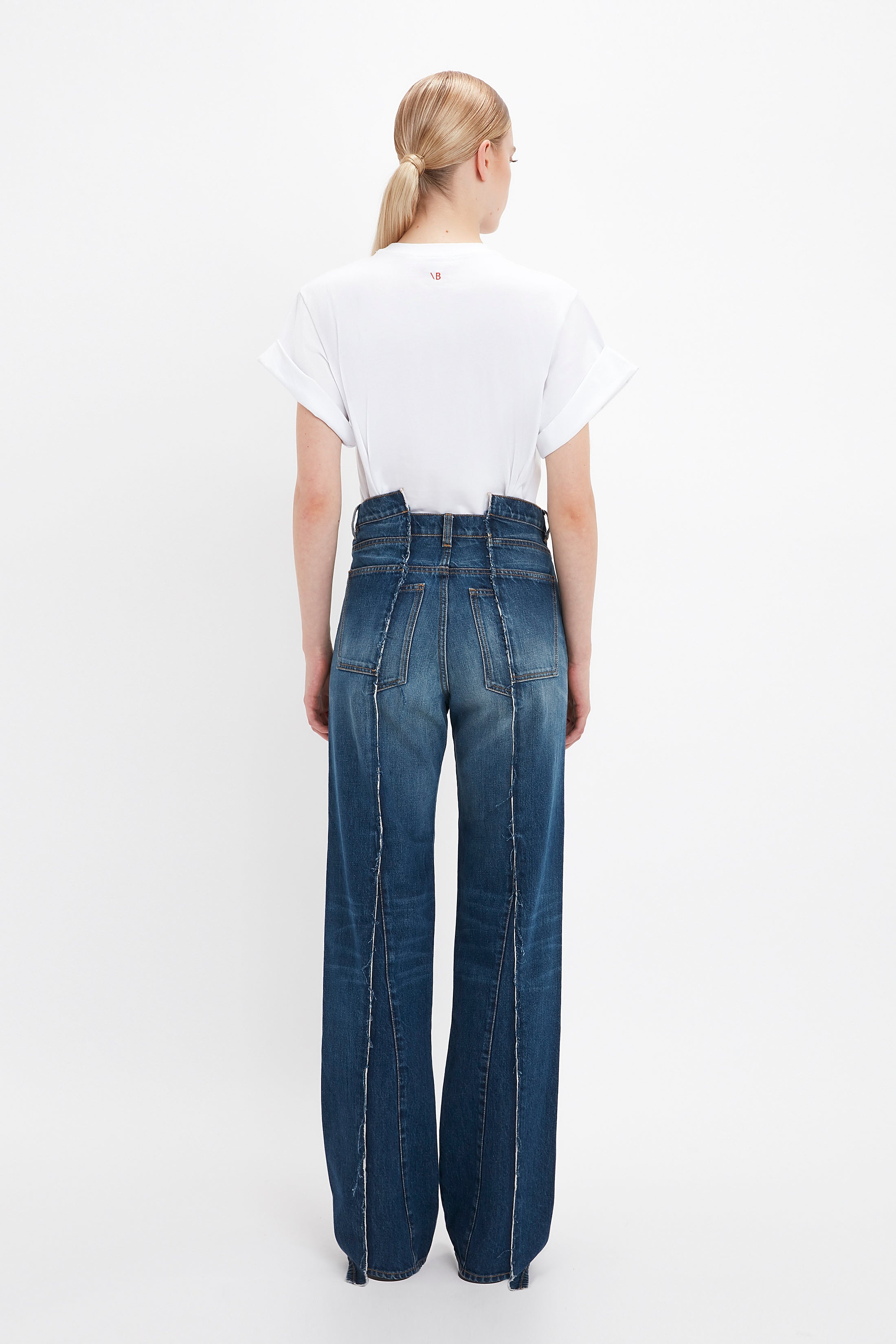 Deconstructed Slim Jean In Dark Vintage Wash - 4