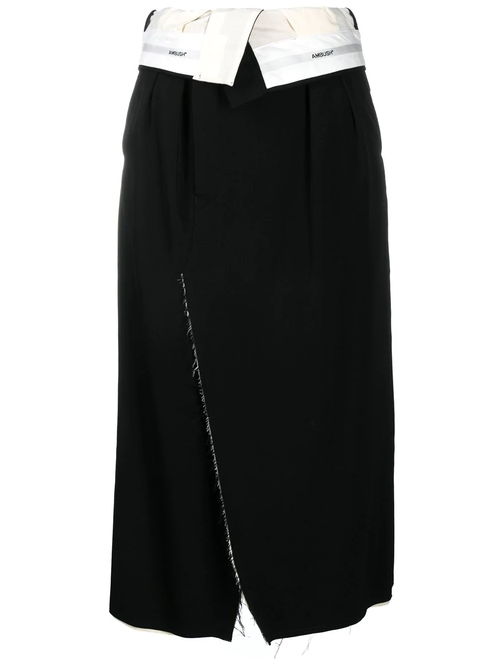 folded waist wrap skirt - 1