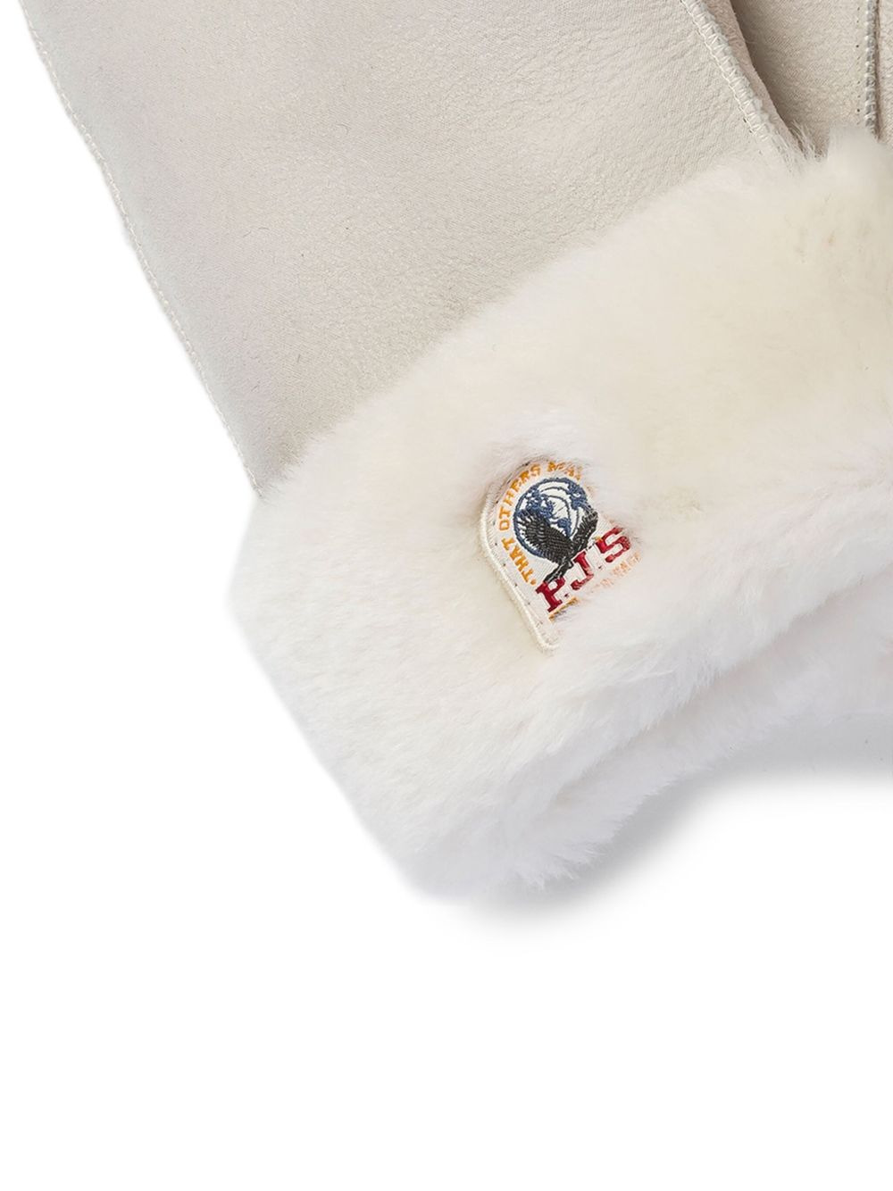 shearling-trimmed mittens - 2