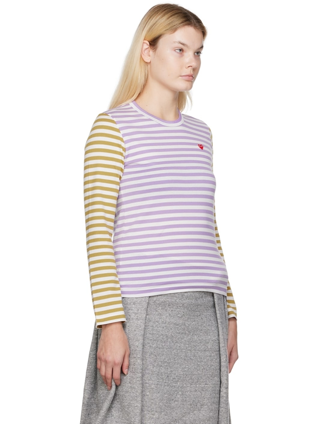 Purple & Orange Striped T-Shirt - 2