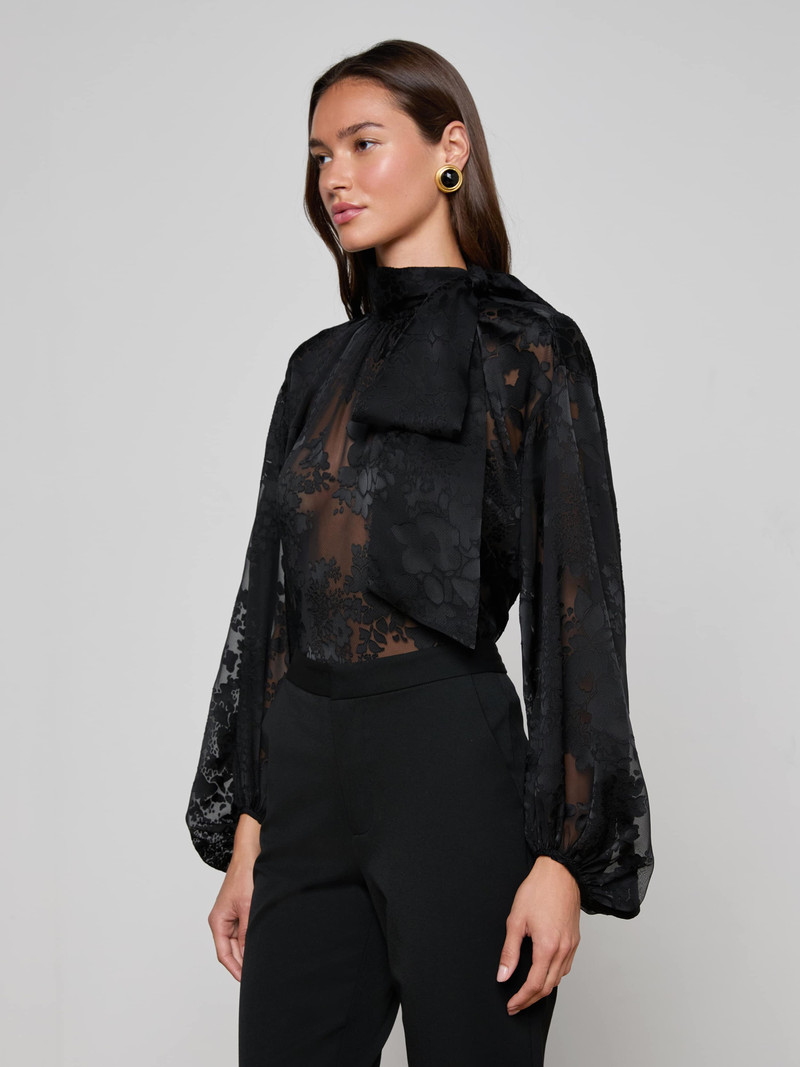 Rhett Burnout Satin Blouse 4